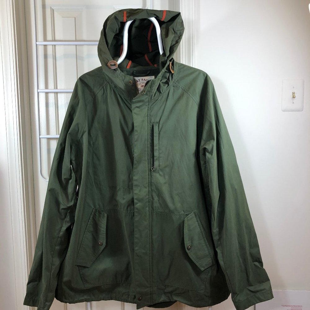Fat Face quality green khaki hooded jacket UK XXL